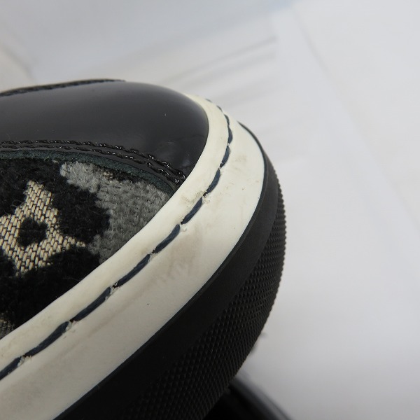 実際に弊社で買取させて頂いたJIMMY CHOO/ジミーチュウ レオパード柄 ハイカットスニーカー エナメル切替/40の画像 7枚目