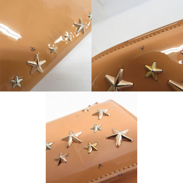 実際に弊社で買取させて頂いたJIMMY CHOO/ジミーチュウ スタースタッズ エナメルレザー 長財布の画像 8枚目