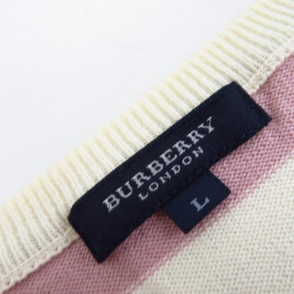 実際に弊社で買取させて頂いたBURBERRY LONDON/バーバリーロンドン ダイヤ柄セーター/Lの画像 2枚目