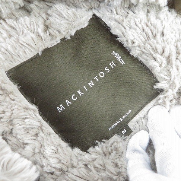 実際に弊社で買取させて頂いたMACKINTOSH/マッキントッシュ 中綿 裏ボア キルティングジャケット/36の画像 2枚目