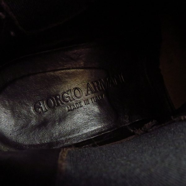 実際に弊社で買取させて頂いたGIORGIO ARMANI/ジョルジオ アルマーニ サイド ゴア ブーツ ブラック 41.5の画像 6枚目