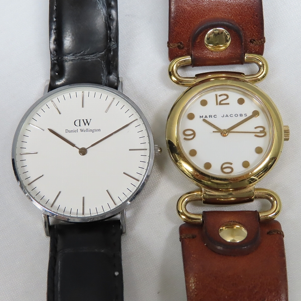 実際に弊社で買取させて頂いたDANIEL＆WELLINGTON/ダニエルウェリントン MARC JACOBS/マークジェイコブス B36S1 MBM8521 時計2点セット【動作未確認】