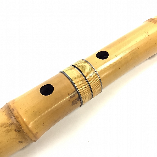 実際に弊社で買取させて頂いた難あり 尺八 琴古流 林山 銘 銀三線 約51cm 和楽器の画像 4枚目