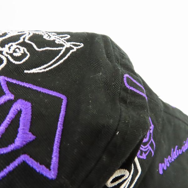 実際に弊社で買取させて頂いたMISHKA/ミシカ 刺繍 バケットハット  ブラック MSS193218F99の画像 8枚目