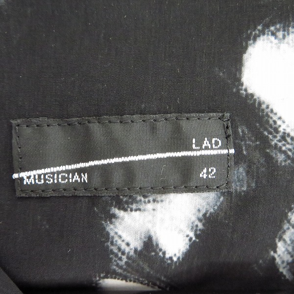 実際に弊社で買取させて頂いたLAD MUSICIAN/ラッドミュージシャン DECHINE BIG S/S SHIRT INKJET FEATHER/42の画像 2枚目