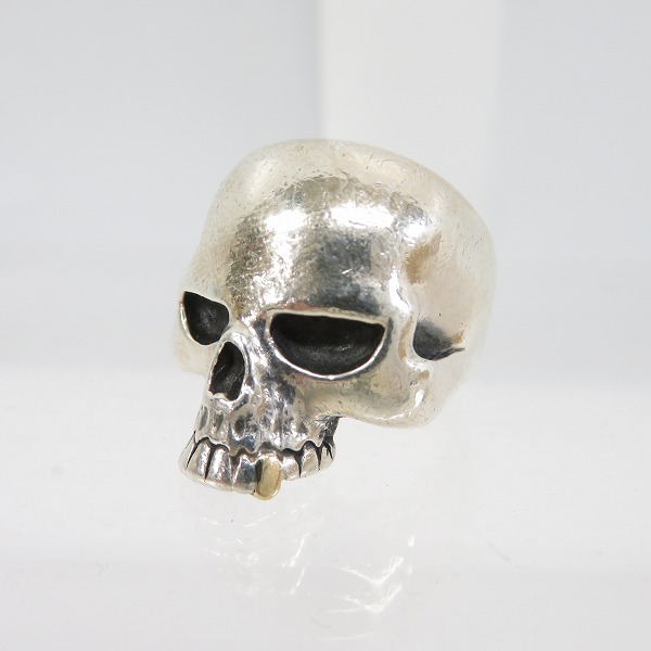 実際に弊社で買取させて頂いたCRAZY PIG/クレイジーピッグ LARGE EVIL SKULL/ラージ エビルスカル リングｗ/K18 ファングゴールド 18.5号