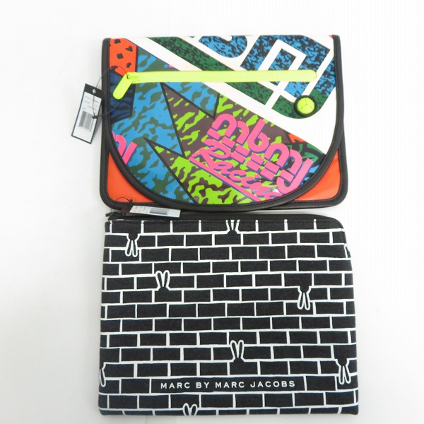 実際に弊社で買取させて頂いた【未使用】MARC BY MARC JACOBS/マークバイマークジェイコブス クラッチバッグ/タブレットケース M0001929/M0004631 2点セット