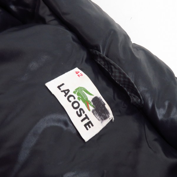 実際に弊社で買取させて頂いたLACOSTE/ラコステ フーデッドダウンジャケット ブラック BF319E/42の画像 3枚目