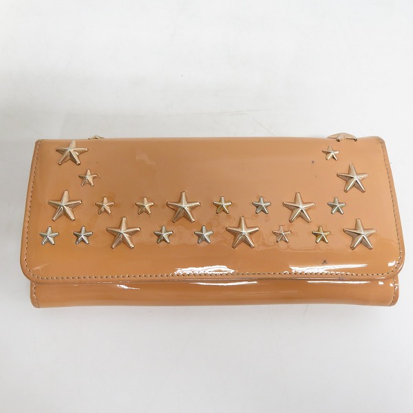 実際に弊社で買取させて頂いたJIMMY CHOO/ジミーチュウ スタースタッズ エナメルレザー 長財布