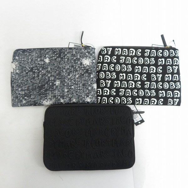 実際に弊社で買取させて頂いた【未使用】MARC BY MARC JACOBS/マークバイマークジェイコブス ミニクラッチ/ポーチ M0002302/M0003463/M0002308 3点セットの画像 1枚目