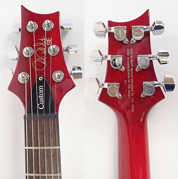 実際に弊社で買取させて頂いた★PRS/Paul Reed Smith/ポールリードスミス SE Custom 24 バードインレイ タップスイッチ搭載 ギグケース付 の画像 2枚目