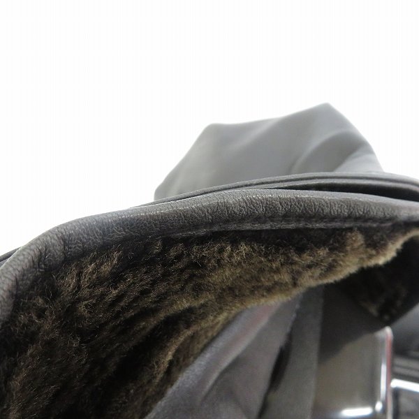 実際に弊社で買取させて頂いたHUGO BOSS/ヒューゴボス ラムレザー ロング レザーコート/54の画像 7枚目