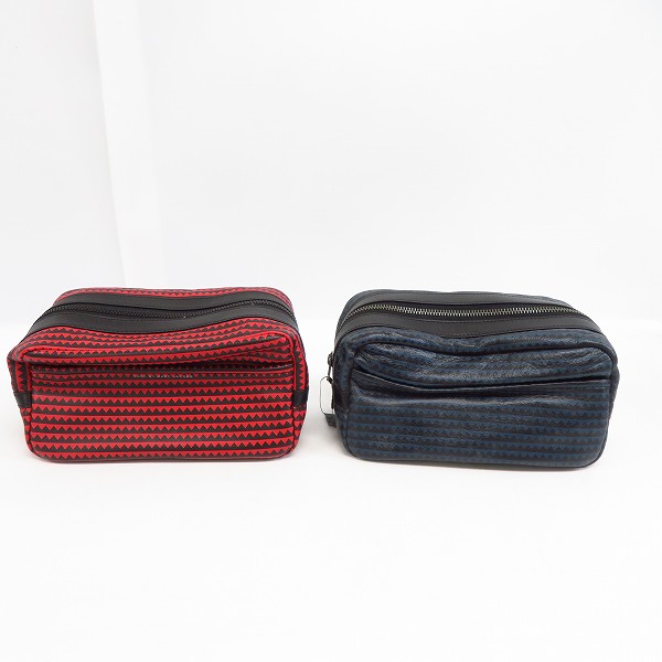 実際に弊社で買取させて頂いた【未使用】MARC BY MARC JACOBS/マークバイマークジェイコブス ポーチ/ハンドバッグ レッド/ブルー M0003962 2点セット