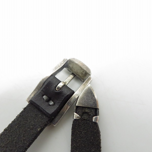 実際に弊社で買取させて頂いたFAL/エフエーエル レザー ブレスレット ブラックの画像 4枚目