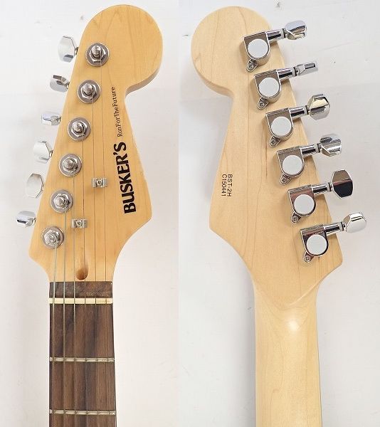 実際に弊社で買取させて頂いた★BUSKER'S/バスカーズ BST-2H ストラトキャスターType BK ソフトケース付の画像 3枚目