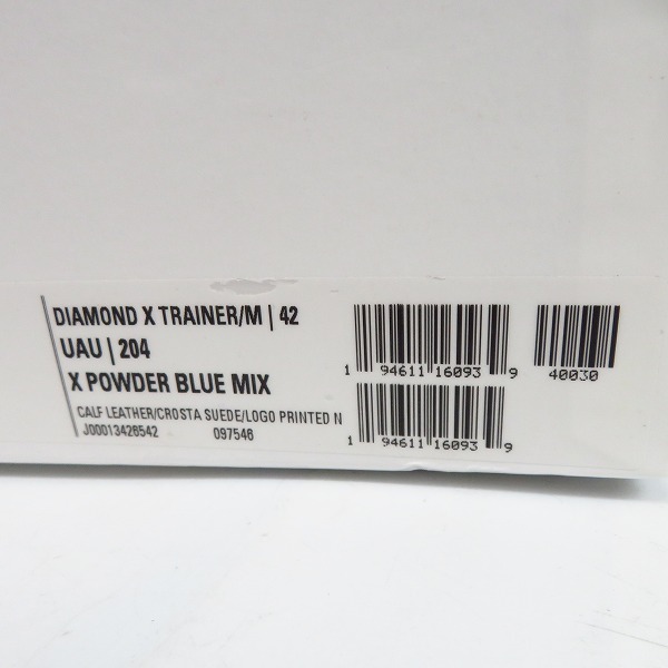 実際に弊社で買取させて頂いたJIMMY CHOO/ジミーチュウ DIAMOND X TRAINER/MUM X POWDER BLUE MIX 204 42の画像 8枚目