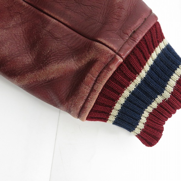 実際に弊社で買取させて頂いたHYSTERICS/ヒステリックス  ヴィンテージ袖レザースタジャン/Fの画像 7枚目