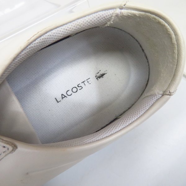 実際に弊社で買取させて頂いたLACOSTE/ラコステ L.12.12 ワニロゴ ピケ ローカット スニーカー/US8.5の画像 4枚目