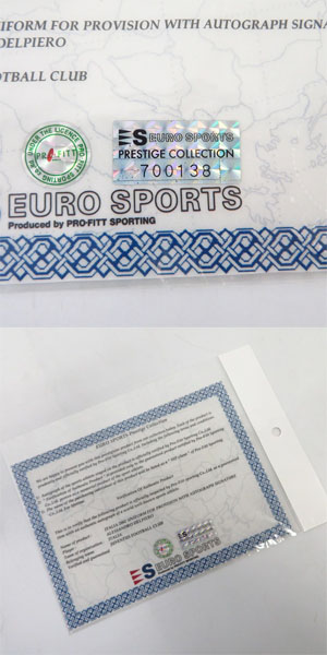 実際に弊社で買取させて頂いた【証明書】Kappa/カッパ 2002年 日韓ワールドカップ イタリア代表 ＃7 デル ピエロ サイン入 ユニフォーム Size：Lの画像 8枚目