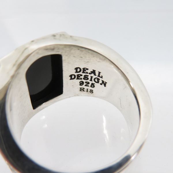 実際に弊社で買取させて頂いたDEAL DESIGN/ディールデザイン 2018S/S LIVE GYM Varnish 925/K18 バーニッシュカレッジリング/24号の画像 6枚目