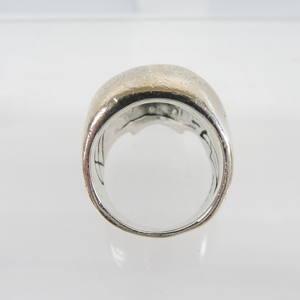 実際に弊社で買取させて頂いたCRAZY PIG/クレイジーピッグ LARGE EVIL SKULL/ラージ エビルスカル リングｗ/K18 ファングゴールド 18.5号の画像 5枚目