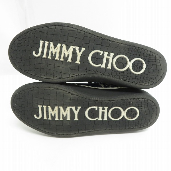 実際に弊社で買取させて頂いたJIMMY CHOO/ジミーチュウ レオパード柄 ハイカットスニーカー エナメル切替/40の画像 2枚目