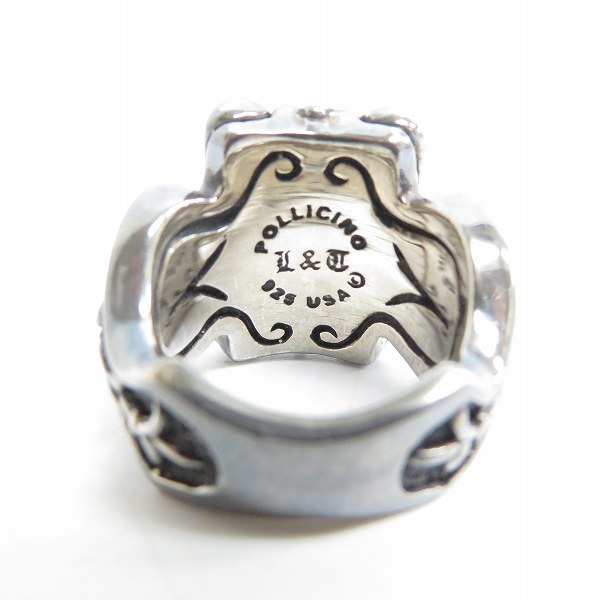 実際に弊社で買取させて頂いた【ギャラ付き】LEATHERS & TREASURES/レザーズアンドトレジャーズ Square Crest Ring 16号の画像 5枚目