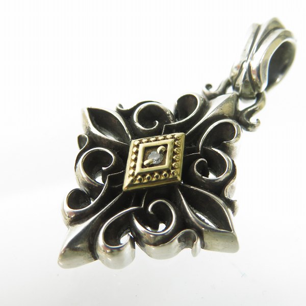 実際に弊社で買取させて頂いたDEAL DESIGN/ディールデザイン  925/K18 ダイヤ シェイプゲート ペンダントトップの画像 3枚目