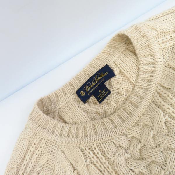 実際に弊社で買取させて頂いたBrooks Brothers/ブルックスブラザーズ ベビーアルパカ ケーブルニット Size：Sの画像 4枚目