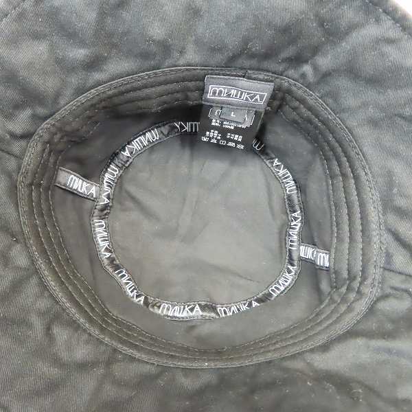 実際に弊社で買取させて頂いたMISHKA/ミシカ 刺繍 バケットハット  ブラック MSS193218F99の画像 4枚目