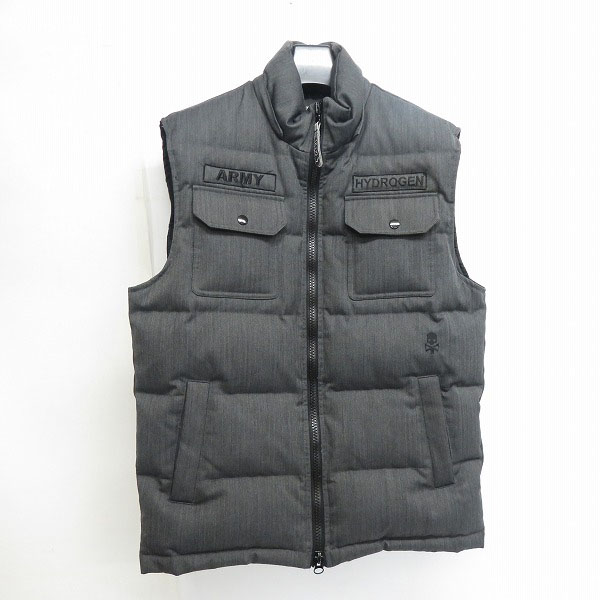 実際に弊社で買取させて頂いたHYDROGEN/ハイドロゲン ARMY/ロゴ/スカル刺繍 ダウンベスト/M