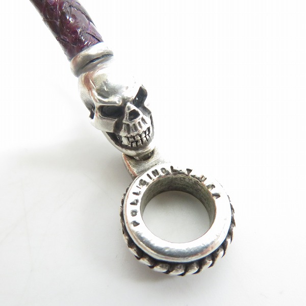 実際に弊社で買取させて頂いたLeathers and Treasures/レザーズアンドトレジャーズ スカル レザーブレスレットの画像 2枚目