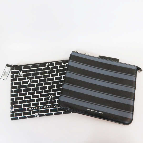 実際に弊社で買取させて頂いた【未使用】MARC BY MARC JACOBS/マークバイマークジェイコブス ミニクラッチ/ポーチ M0001929/M0005194 2点セット