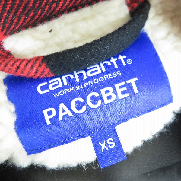 実際に弊社で買取させて頂いたcarhartt/カーハート×paccbet/ラスベート チェック シャツ ジャケット/XSの画像 2枚目