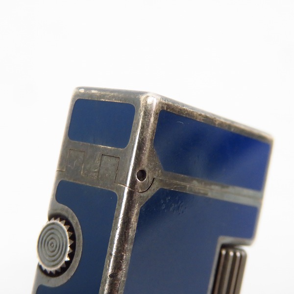 実際に弊社で買取させて頂いたdunhill/ダンヒル サイドローラーガスライター ネイビー×シルバーの画像 5枚目