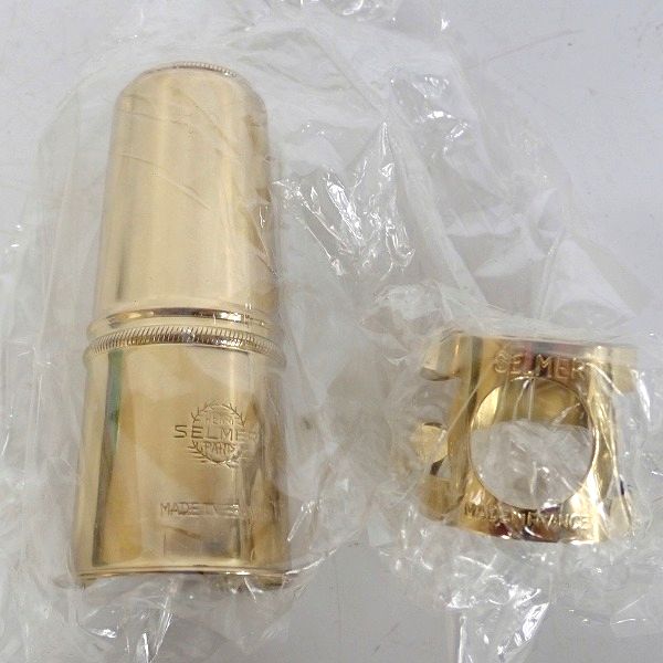 実際に弊社で買取させて頂いた【未開封】SELMER/セルマー テナーサックス用 リガチャー・キャップ ゴールド 