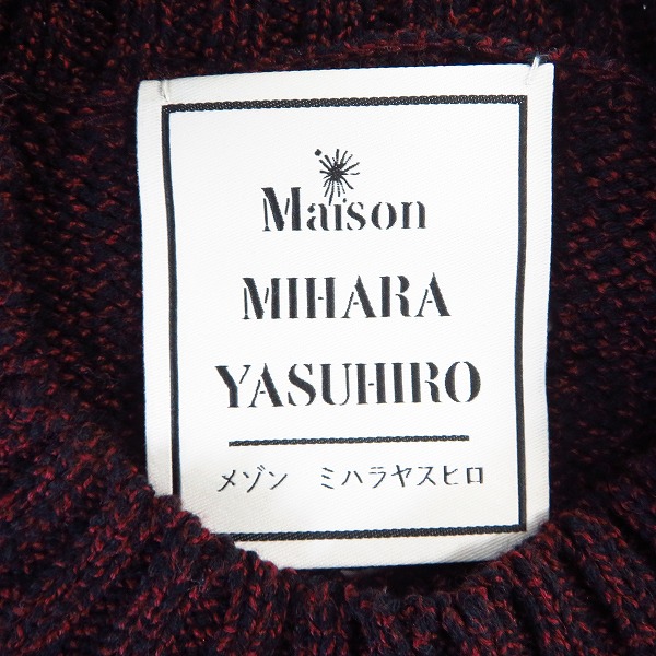 実際に弊社で買取させて頂いたMIHARAYASUHIRO/ミハラヤスヒロ ニット/セーター ダメージ加工 レッド系 91503345/46の画像 2枚目