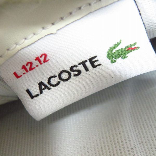 実際に弊社で買取させて頂いたLACOSTE/ラコステ L.12.12 ワニロゴ ピケ ローカット スニーカー/US8.5の画像 5枚目