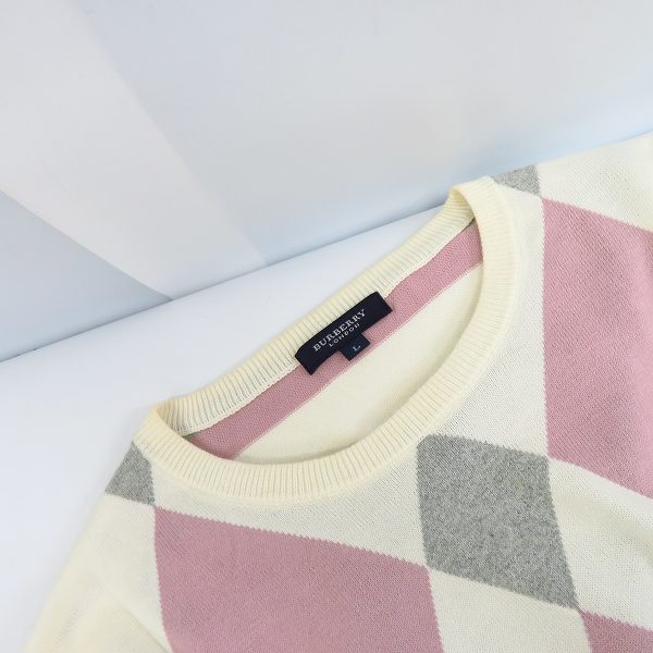 実際に弊社で買取させて頂いたBURBERRY LONDON/バーバリーロンドン ダイヤ柄セーター/Lの画像 5枚目