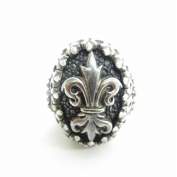 実際に弊社で買取させて頂いた【ギャラ付き】LEATHERS & TREASURES/レザーズアンドトレジャーズ Stingray inlay big bad ass ring 19号の画像 1枚目