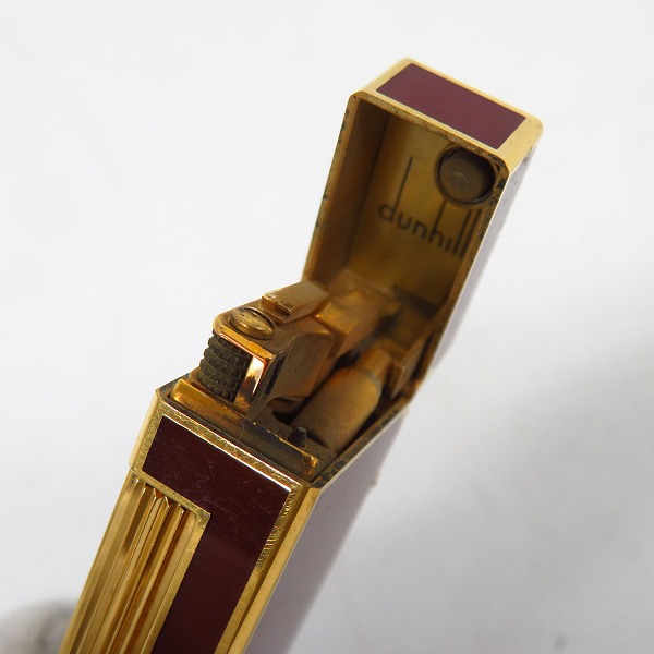 実際に弊社で買取させて頂いたdunhill/ダンヒル サイドローラーガスライター レッド×ゴールドの画像 4枚目