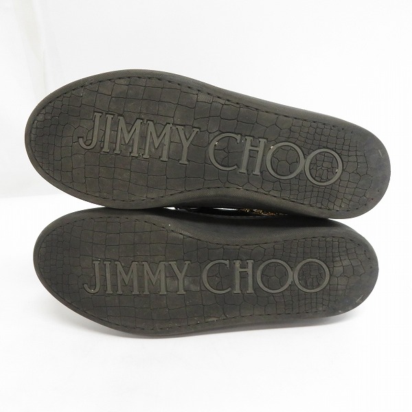 実際に弊社で買取させて頂いたJIMMY CHOO/ジミーチュウ スタースタッズ エナメル切替 レザー ハイカットスニーカー/40の画像 2枚目