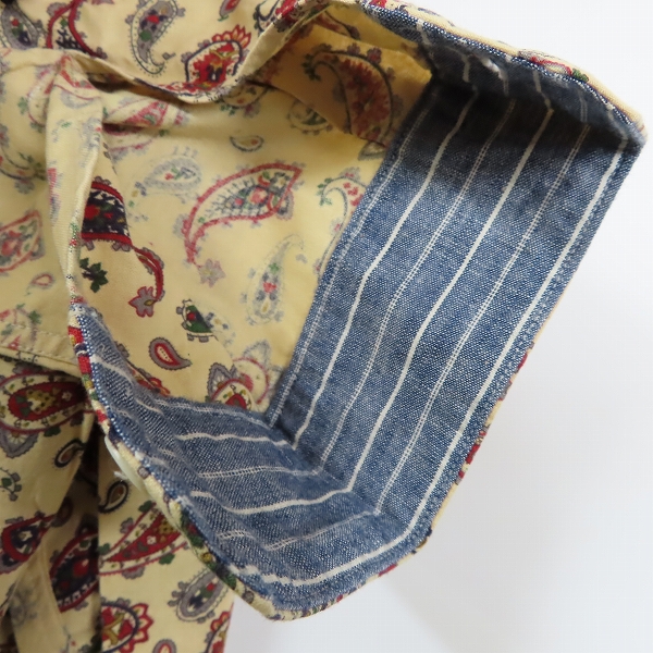 実際に弊社で買取させて頂いたJUNYA WATANABE COMME des GARCONS MAN/コムデギャルソン ペイズリー柄 裏返しパッチワークシャツ AD2012/Mの画像 5枚目