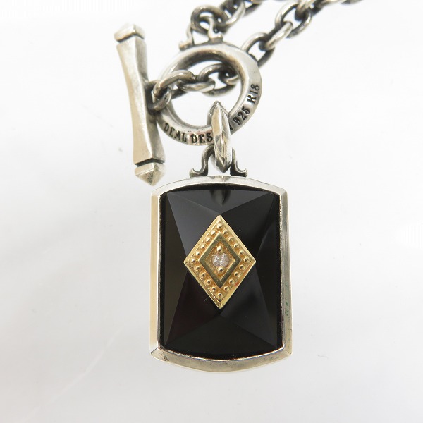 実際に弊社で買取させて頂いたDEAL DESIGN/ディールデザイン 2018S/S LIVE GYM Varnish バーニッシュパドロックネックレス の画像 1枚目