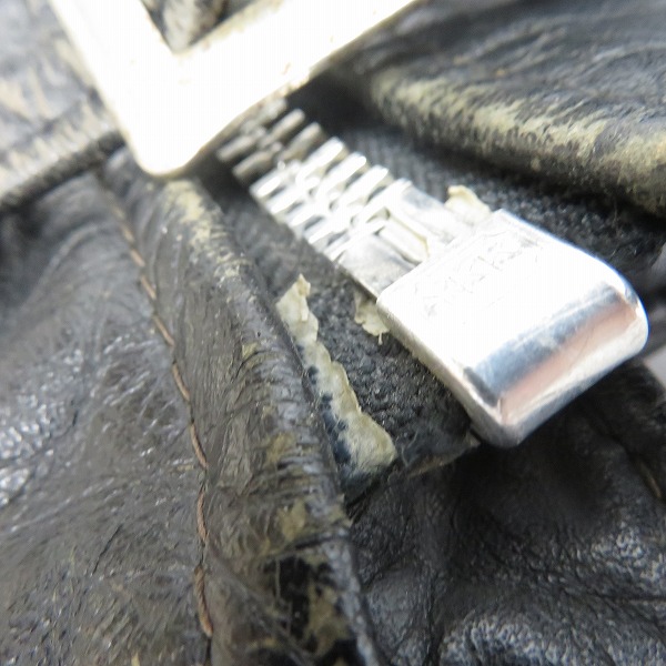 実際に弊社で買取させて頂いたSchott/ショット パーフェクト 618 レザーダブルライダース/40の画像 6枚目