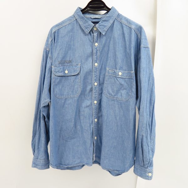 実際に弊社で買取させて頂いたDESCENDANT/ディセンダント 20SS VANNING CHAMBRAY SHIRT/ステンシル シャンブレー 長袖 シャツ 201WVDS-SHM03/3の画像 1枚目