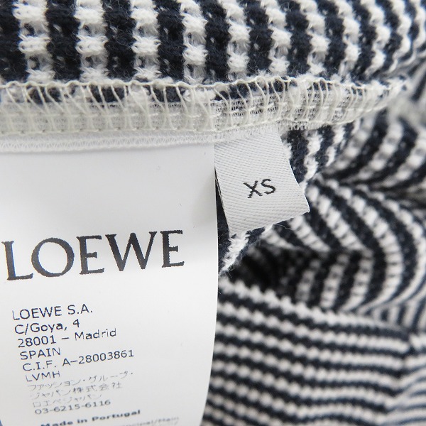 実際に弊社で買取させて頂いたLOEWE/ロエベ 21SS アナグラム ストライプ スウェット トレーナー H526Y24J05/XSの画像 3枚目