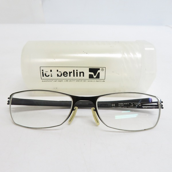 実際に弊社で買取させて頂いたic! berlin/アイシーベルリン 度入り 眼鏡/メガネフレーム model sinai k. の画像 7枚目