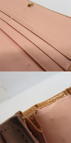 実際に弊社で買取させて頂いたJIMMY CHOO/ジミーチュウ スタースタッズ エナメルレザー 長財布の画像 7枚目