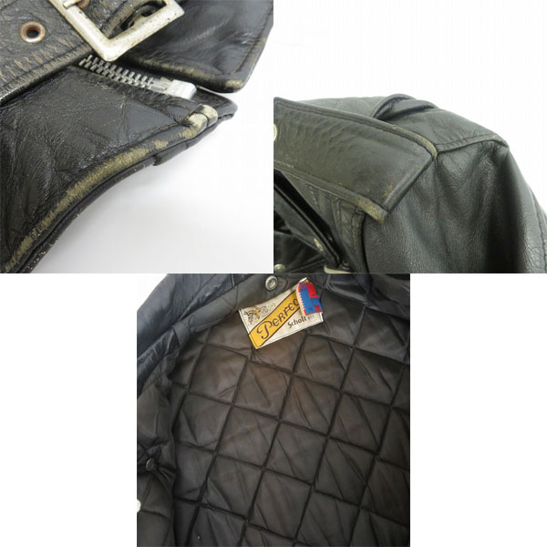 実際に弊社で買取させて頂いたSchott/ショット パーフェクト 618 レザーダブルライダース/40の画像 7枚目